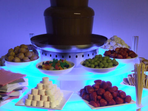 Fontaine à chocolat en acier inoxydable pour la table
